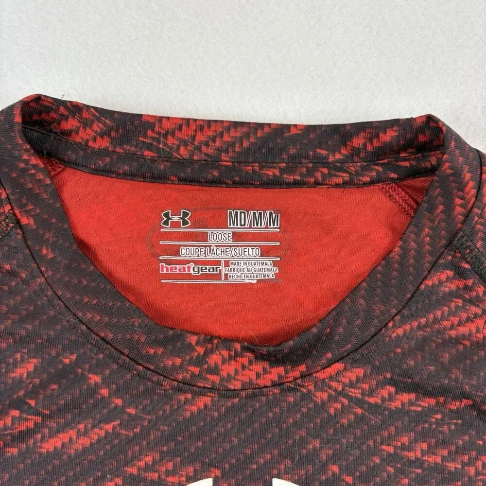 Maryland Terps Under Armour No Quit All Commit T Shirt Mens M Red Black Camo - Picture 7 of 7